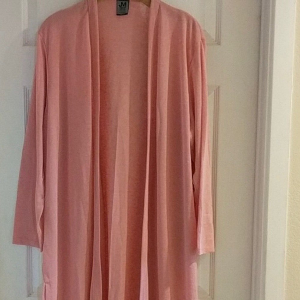 177)JM Jonathan Martin coral, lcardigan/swim cover